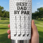 Custom Golf Tumbler - Personalized Father's Day Birthday Gifts For Dad, Grandpa, Golf Lovers, Sports Fans, Sports Lovers - Fueled By Coffee And Birdies