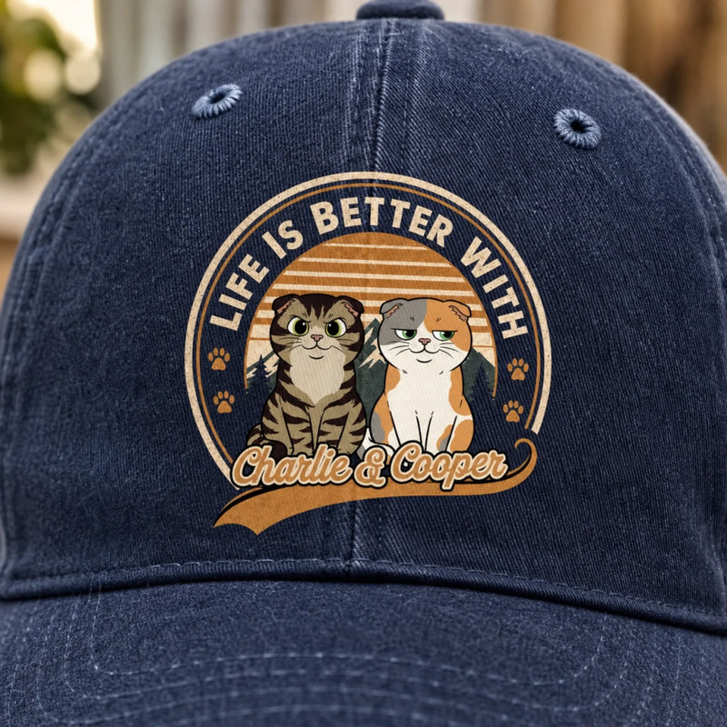 Custom Cap - Personalized Father's Day Gifts For Dog Cat Lovers, Dog Dad, Cat Owners - Home Owned By Pets