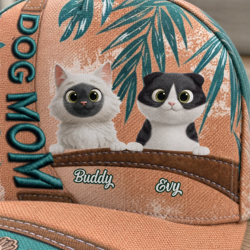 Custom Cap - Personalized Birthday Gifts For Dog Cat Lovers, Dog Dad And Mom, Cat Owners - My Favorite Hellos Live Here