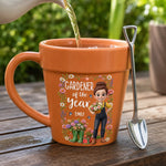 Custom Plant Pot Ceramic Mug - Personalized Birthday Garden Gifts For Gardeners - Born To Grow Beautiful Things