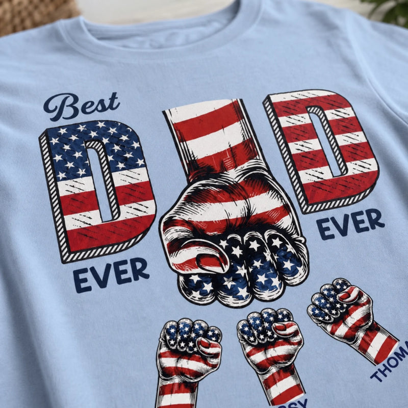 Custom T-shirt, Hoodie - Personalized America 250th Anniversary Father's Day Birthday Gifts For Dad, Grandpa - The Best Dad Ever