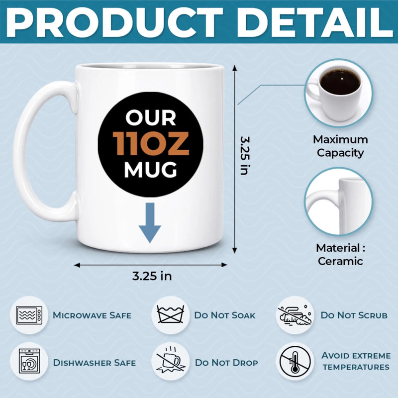 Custom 3D Inflated Effect Printed Mug - Personalized Father's Day Birthday Gifts For Dad, Grandpa, Husband - First My Love, Forever Their Dad
