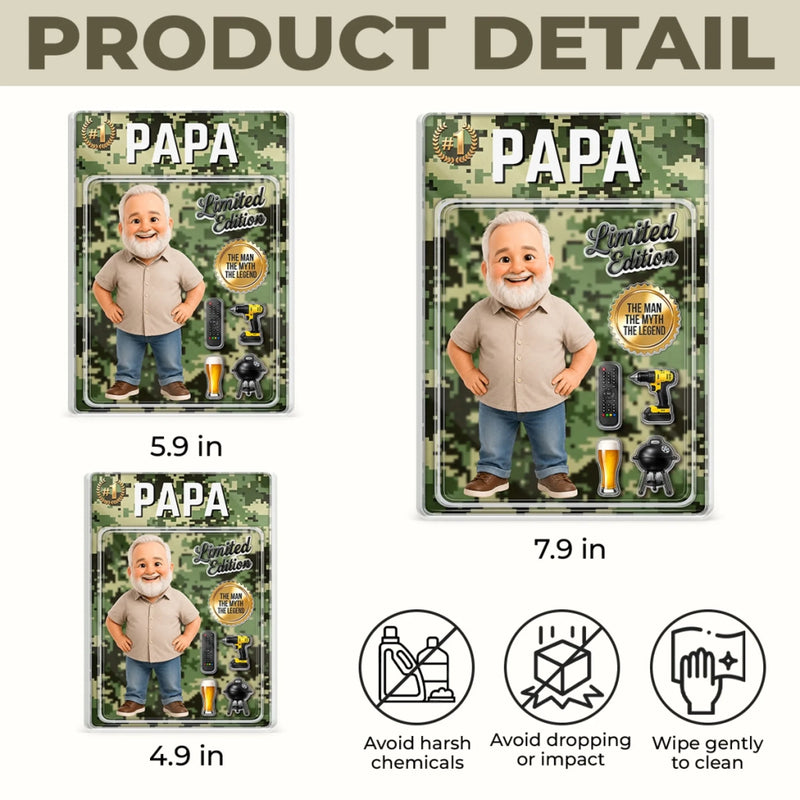 Custom Photo Toy Box Acrylic Plaque - Personalized Father's Day Birthday Gifts For Dad, Grandpa - Dad Mode Always Active
