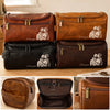 Custom Photo Leather Toiletry Bag - Personalized Father's Day Birthday Gifts For Dad, Grandpa - Dad Makes Every Day Better