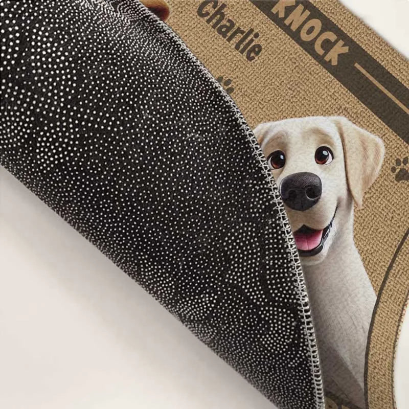 Custom Home Decor Decorative Mat - Personalized Birthday Gifts For Dog Cat Lovers, Dog Dad And Mom, Cat Owners - Paws Before People In This Happy Home