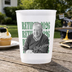 Custom Photo Party Cups - Personalized Retirement Gifts For Women, Men - Goodbye Tension, Hello Pension