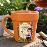 Custom Plant Pot Ceramic Mug - Personalized Birthday Garden Gifts For Gardeners - Her Happiest Morning Routine