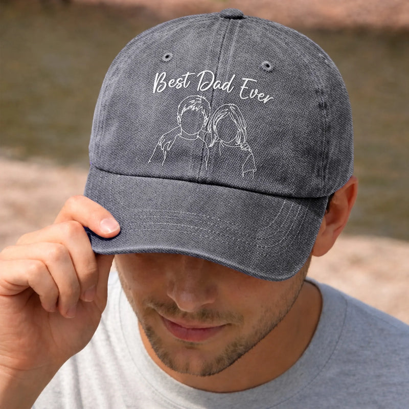 Custom Photo Cap - Personalized Father's Day Birthday Gifts For Dad, Grandpa - Dad Is My Everyday Hero