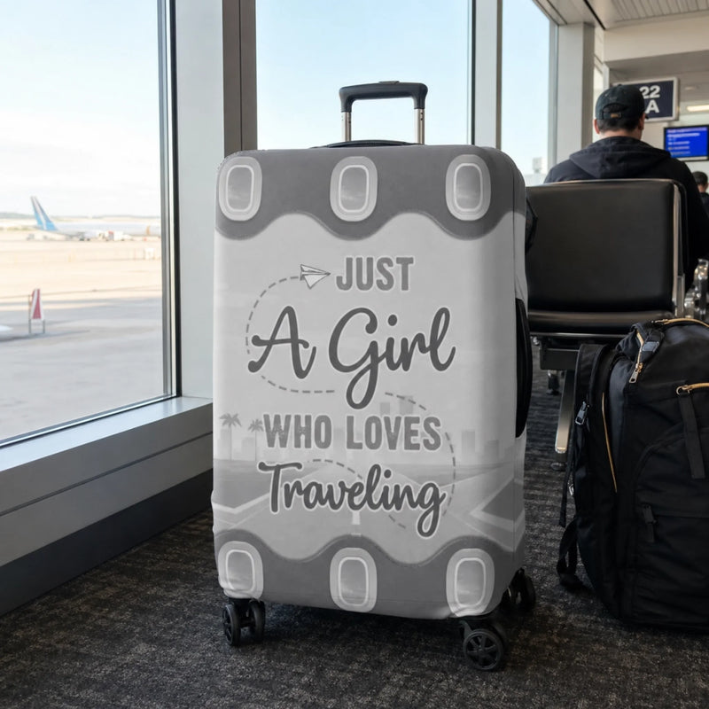 Up In The Clouds, Where I Belong - Travel Personalized Custom Luggage Cover - Summer Vacation Gift, Gift For Adventure Travel Lovers