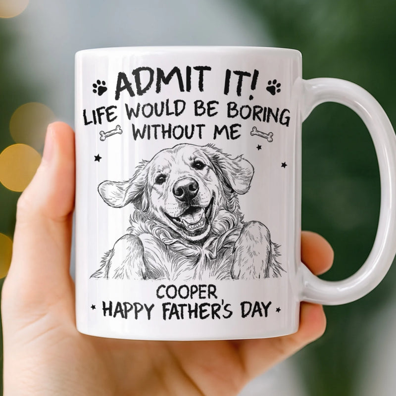 Custom Photo Mug - Personalized Father's Day Birthday Gifts For Dog Cat Lovers, Dog Dad And Mom, Cat Owners - My Best Friend Has Paws