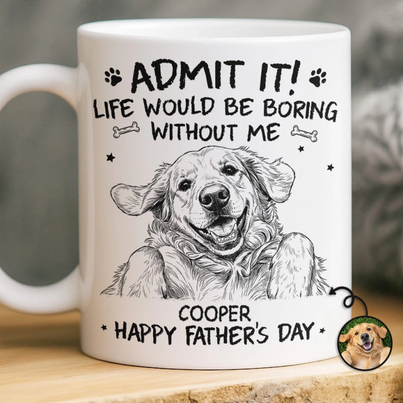 Custom Photo Mug - Personalized Father's Day Birthday Gifts For Dog Cat Lovers, Dog Dad And Mom, Cat Owners - My Best Friend Has Paws