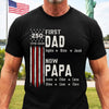 Custom T-shirt, Hoodie – Personalized Father's Day America 250th Anniversary Gifts For Dad, Grandpa – Started As Dad, Promoted To Grandpa