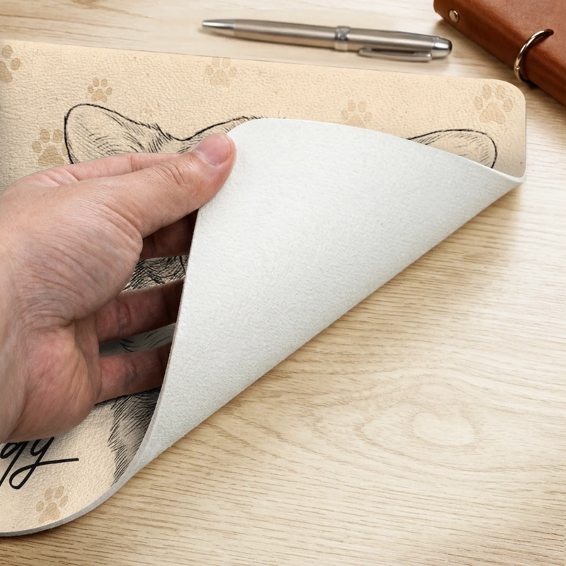Custom Photo Desk Mat - Personalized Father's Day Birthday Gifts For Dog Cat Lovers, Dog Dad And Mom, Cat Owners - Pure Love, Pure Joy