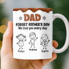 Custom 3D Inflated Effect Printed Mug - Personalized Father's Day Birthday Gifts For Dad, Grandpa - Powered By Dad Energy