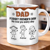 Custom 3D Inflated Effect Printed Mug - Personalized Father's Day Birthday Gifts For Dad, Grandpa - Powered By Dad Energy