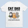 Custom T-shirt, Premium T-shirt, Hoodie - Personalized Father's Day Gifts For Cat Lovers, Cat Mom And Dad - The Man, The Myth, Cat Dad