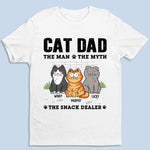 Custom T-shirt, Premium T-shirt, Hoodie - Personalized Father's Day Gifts For Cat Lovers, Cat Mom And Dad - The Man, The Myth, Cat Dad