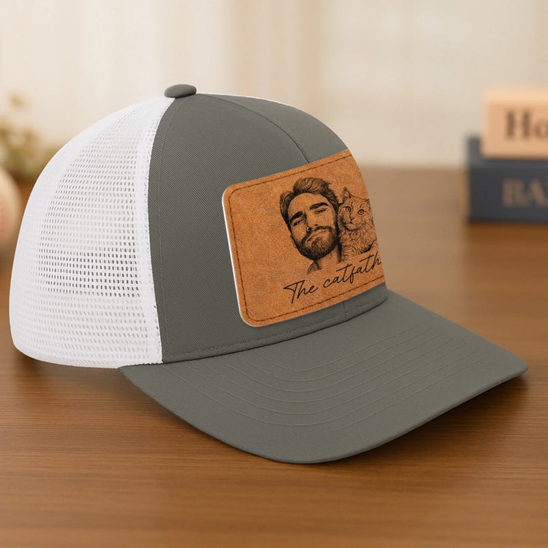 Custom Photo Cap - Personalized Father's Day Birthday Gifts For Dog Cat Lovers, Dog Dad, Cat Owners - A Life Well Loved