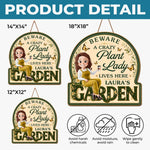 Custom Wood Sign - Personalized Birthday Garden Gifts For Gardeners - A Crazy Plant Lady Lives Here