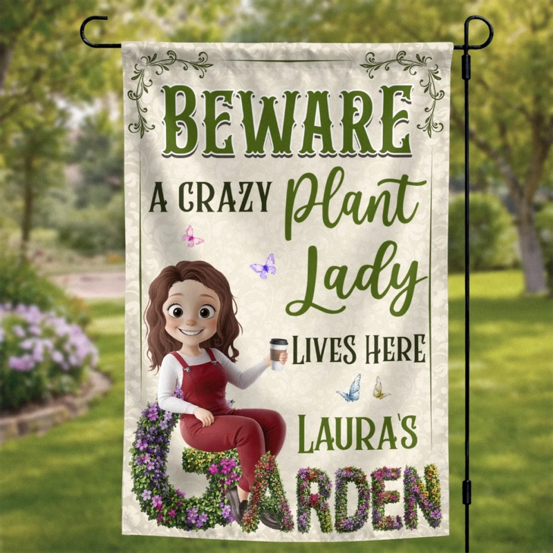 Custom Flag - Personalized Birthday Garden Gifts For Gardeners - Greeting You With Fresh Blooms