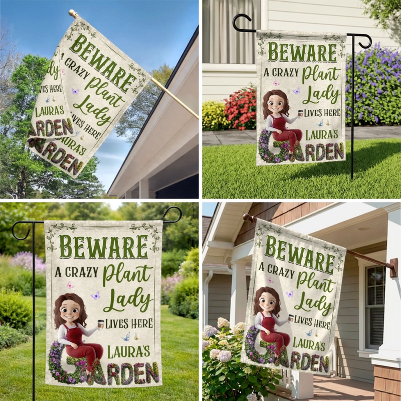 Custom Flag - Personalized Birthday Garden Gifts For Gardeners - Greeting You With Fresh Blooms