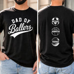 Custom T-shirt - Personalized Father's Day Birthday Gifts For Dad, Grandpa - More Balls More Fun