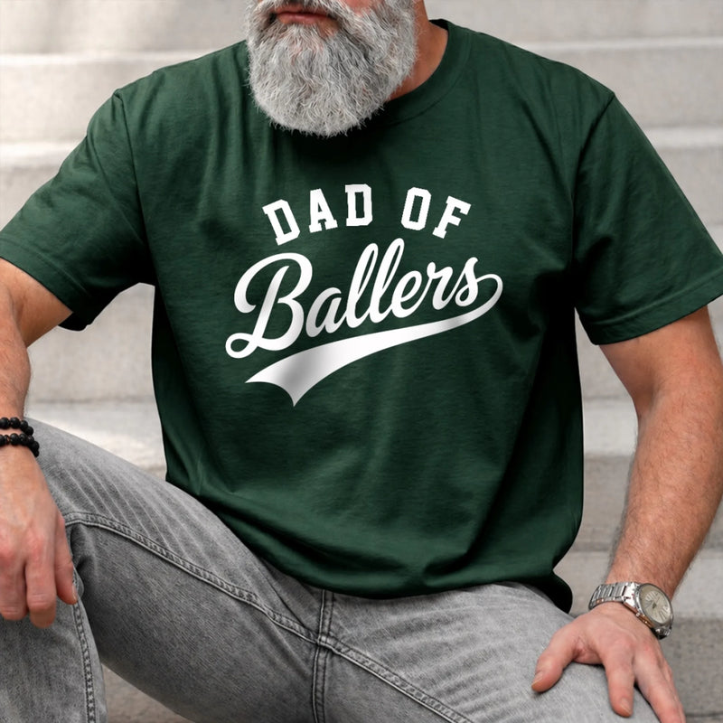 Custom T-shirt - Personalized Father's Day Birthday Gifts For Dad, Grandpa - More Balls More Fun