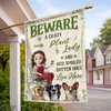 Custom Flag - Personalized Birthday Garden Gifts For Gardeners, Dog Lovers - Her Spoiled Pups, Her Paradise