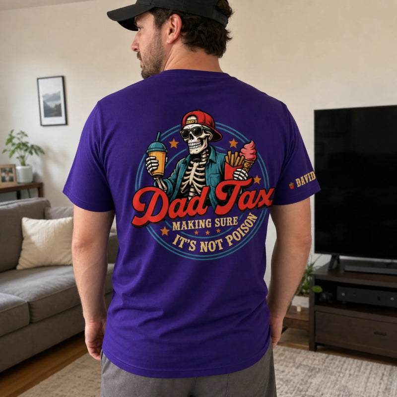Custom Dad Tax Back Printed Shirt - Personalized  Father's Day Birthday Gifts For Dad, Grandpa - Quality Control Starts With Dad