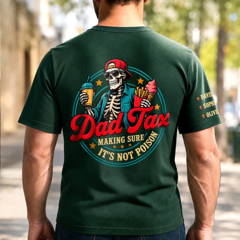 Custom Dad Tax Back Printed Shirt - Personalized  Father's Day Birthday Gifts For Dad, Grandpa - Quality Control Starts With Dad