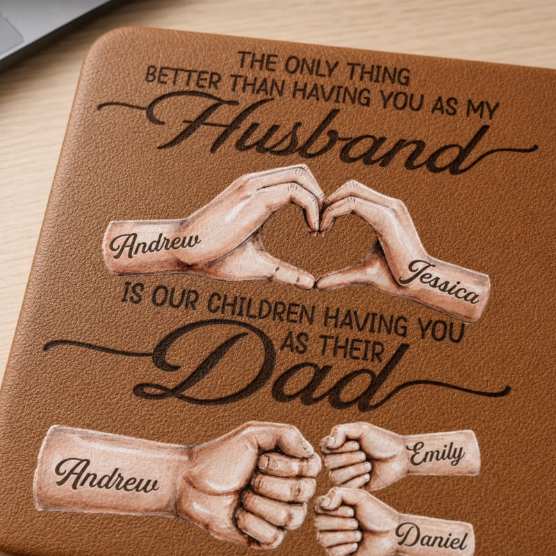 Custom Charging Mat - Personalized Father's Day Birthday Gifts For Dad, Grandpa - Family Creates Power