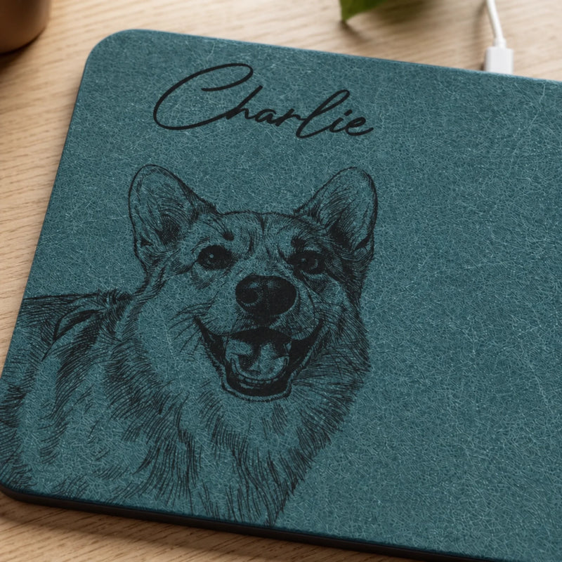 Custom Photo Charging Mat - Personalized Father's Day Birthday Gifts For Dog Cat Lovers, Dog Dad And Mom, Cat Owners - Pets Make A House Home