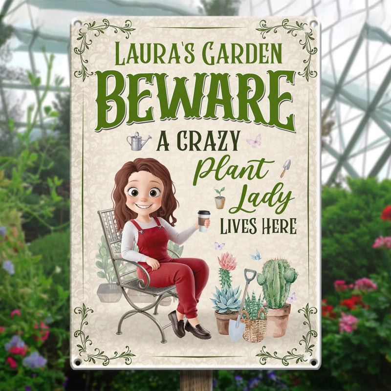 Custom Home Decor Metal Sign - Personalized  Birthday Garden Gifts For Gardeners - Her Green Kingdom, Her Rules