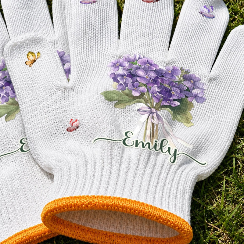 Custom Gardening Gloves - Personalized Birthday Garden Gifts For Gardeners - Gathering Sweet Summer Moments