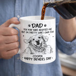 Custom Photo Mug - Personalized Father's Day Birthday Gifts For Dog Cat Lovers, Dog Dad, Cat Owners - You Adopted Me, I Trained You