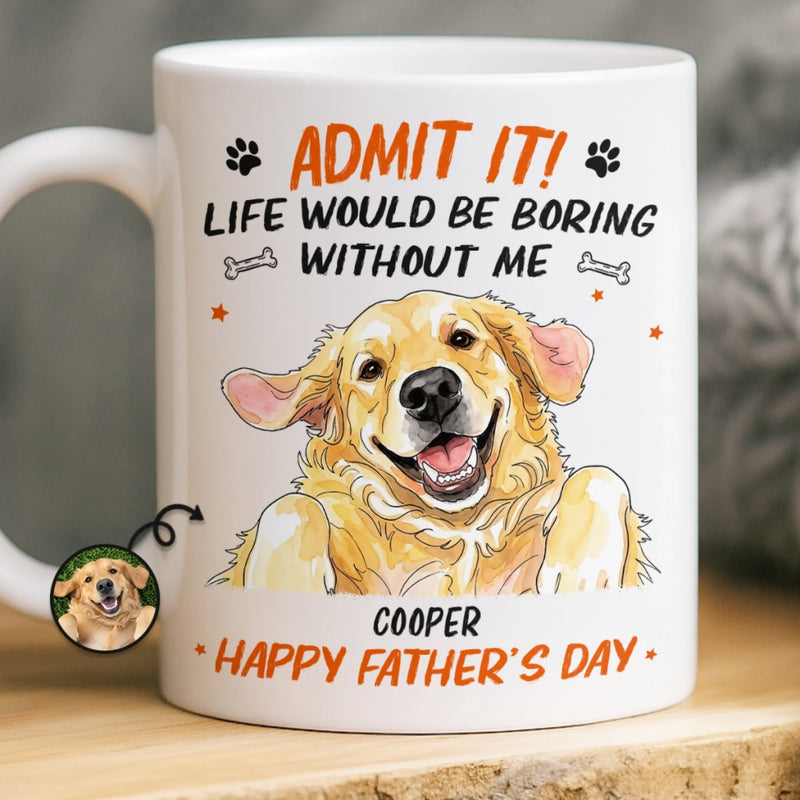 Custom Photo Mug - Personalized Father's Day Birthday Gifts For Dog Cat Lovers, Dog Dad, Cat Owners - We Make Life Better