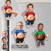 Custom Photo Dad Bod Belly Squishy Acrylic Fridge Magnet – Personalized Father's Day Funny Gifts For Dad, Grandpa – Dad Jokes Loading Please Wait