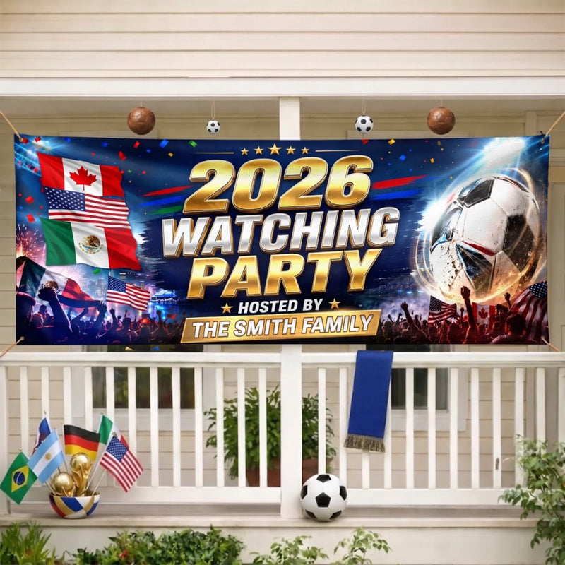Custom International Soccer Tournament Outdoor Banner - Personalized Birthday Gifts For Soccer Lovers, Sports Fans, Sports Lovers - Cheering Together, Winning Together