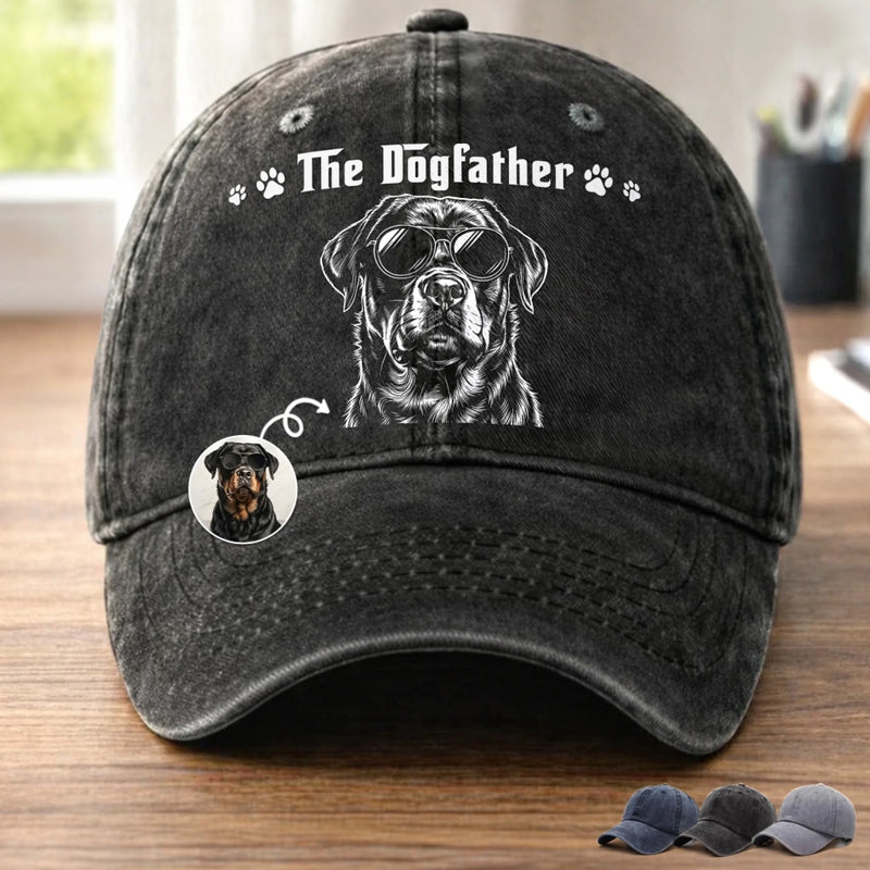 Custom Photo Cap - Personalized Father's Day Birthday Gifts For Dog Cat Lovers, Dog Dad, Cat Owners - The Boss Of The House