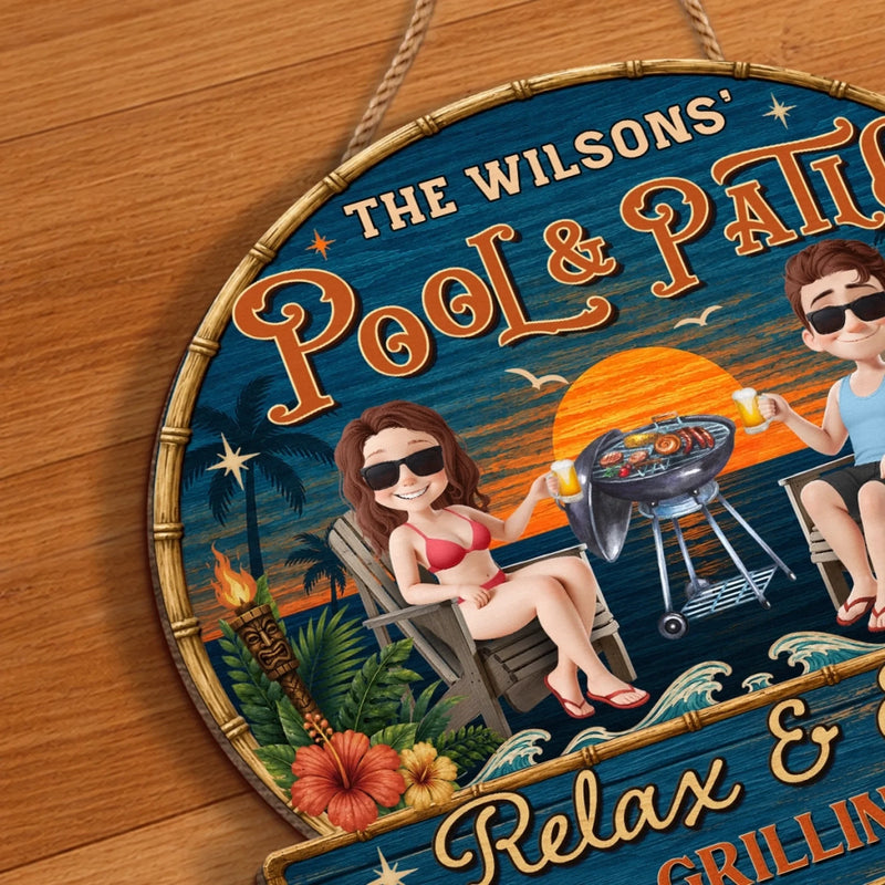 Custom Wood Sign - Personalized Summer Vacation And Travel Gifts For Husband And Wife, Him And Her - Chasing Golden Hours Together