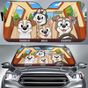 Custom Auto Windshield Sunshade, Car Window Protector - Personalized Father's Day Birthday Gifts For Dog Cat Lovers, Dog Dad And Mom, Cat Owners - Paws Make Life Better
