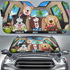 Custom Auto Windshield Sunshade, Car Window Protector - Personalized Father's Day Birthday Gifts For Dog Cat Lovers, Dog Dad And Mom, Cat Owners - Life’s Better With Paws