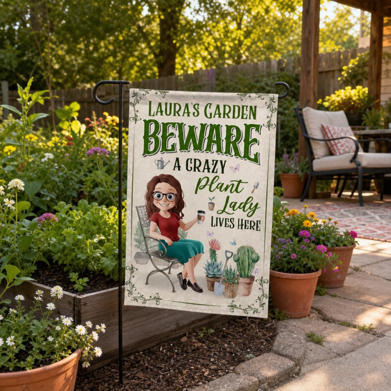 Custom Flag - Personalized Birthday Garden Gifts For Gardeners - Bloom Where You Grow