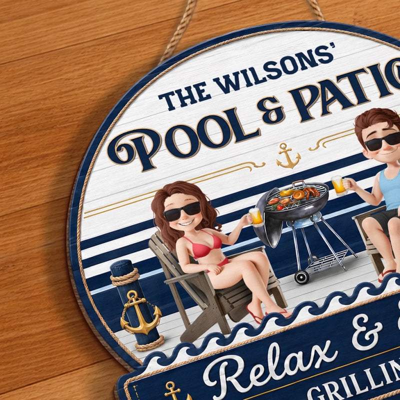 Custom Wood Sign - Personalized Summer Vacation And Travel Gifts For Husband And Wife, Him And Her - Our Favorite Coastal Escape