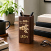 Custom Pen Holder With Clock - Personalized Father's Day Birthday Gifts For Dad, Grandpa, Husband - Dad’s Love Wins Every Time