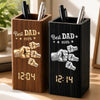 Custom Pen Holder With Clock - Personalized Father's Day Birthday Gifts For Dad, Grandpa, Husband - Dad’s Love Wins Every Time