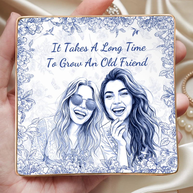 Custom Full-Print Jewelry Dish - Personalized Best Friend Birthday Gifts For Women, Besties, Sisters, BFF - A Timeless Piece Of Us