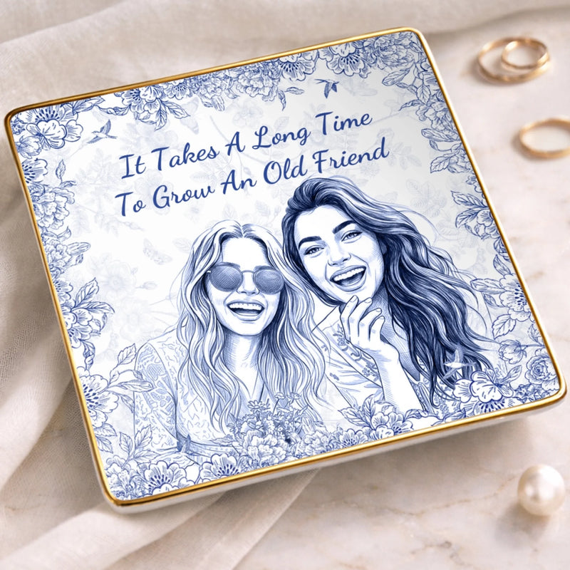 Custom Full-Print Jewelry Dish - Personalized Best Friend Birthday Gifts For Women, Besties, Sisters, BFF - A Timeless Piece Of Us