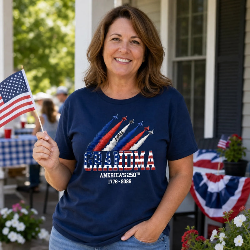 Custom T-shirt, Premium T-shirt, Hoodie - Personalized 4th Of July Gifts For Mom, Grandma - Her Favorite Little Firecrackers