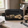 Custom Leather Toiletry Bag - Personalized Father's Day Birthday Gifts For Dad, Grandpa - Dad’s Love Never Fades